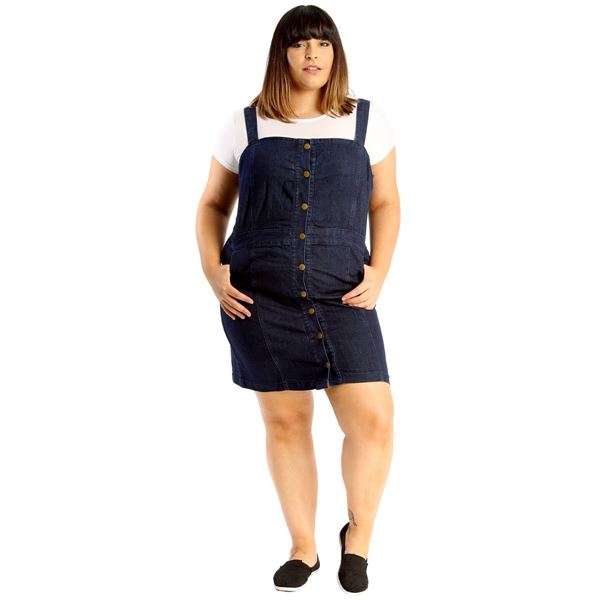 Picture of JEANS DUNGAREE BLUE DRESS STRETCH WITH BUTTONS